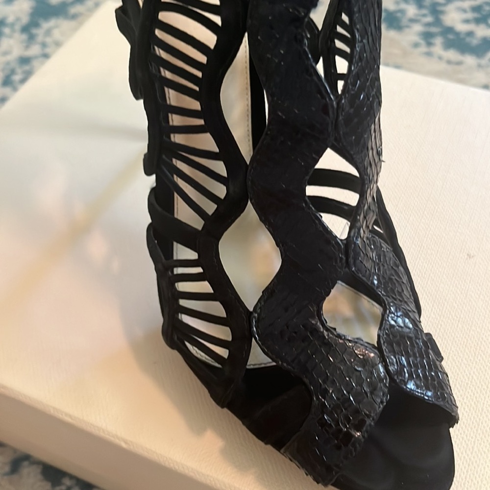 Stunning Black Python Alexandre Birman Stilettos … - image 3